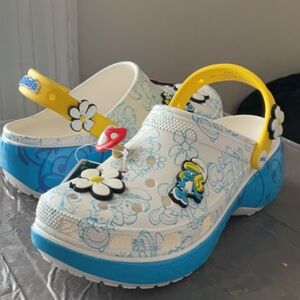 Smurfette Platform Crocs Collab